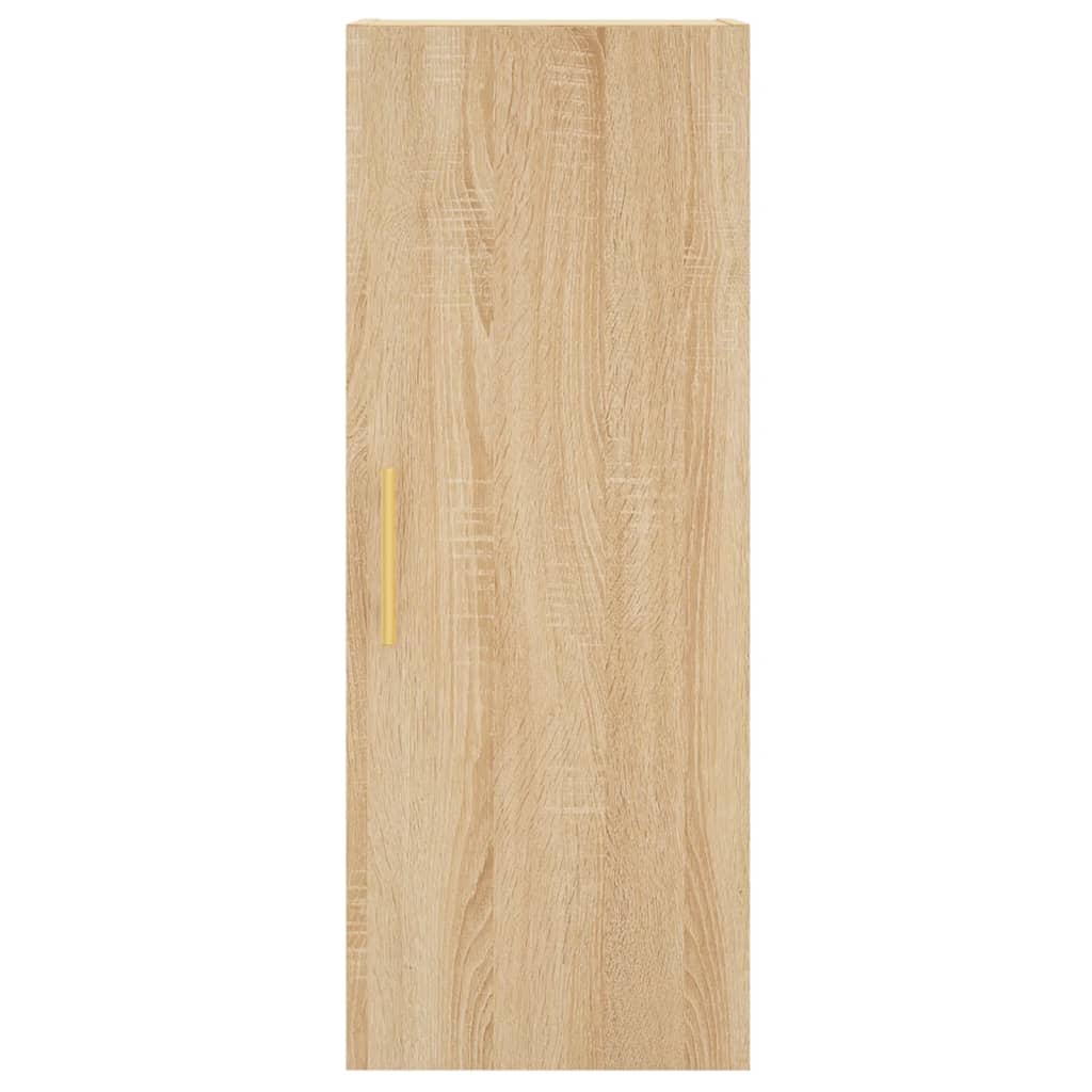 Hoge kast 34,5x34x180 cm bewerkt hout sonoma eikenkleurig is nu te koop bij PeponiXL, paradijselijk wonen!