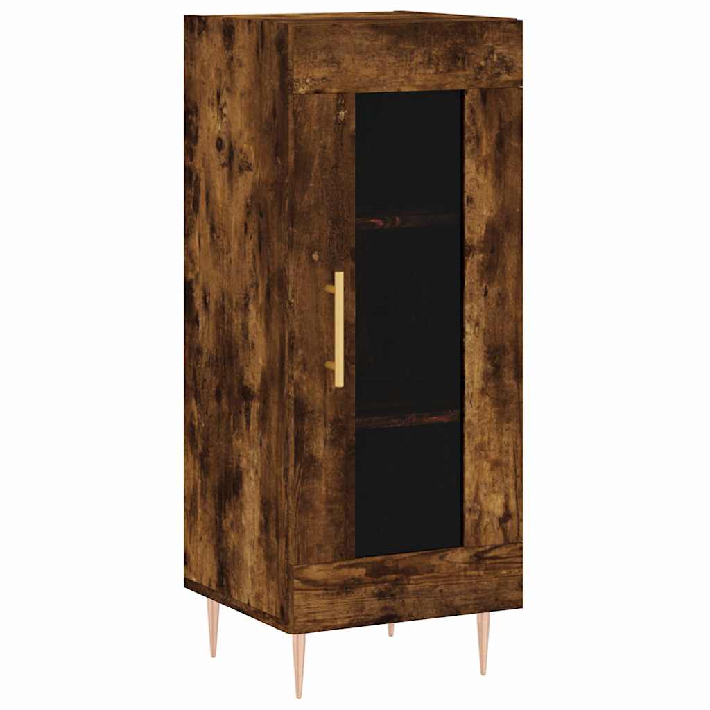 Hoge kast 34,5x34x180 cm bewerkt hout gerookt eikenkleurig is nu te koop bij PeponiXL, paradijselijk wonen!