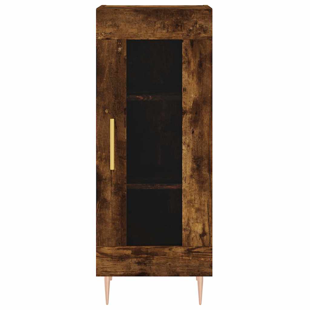 Hoge kast 34,5x34x180 cm bewerkt hout gerookt eikenkleurig is nu te koop bij PeponiXL, paradijselijk wonen!