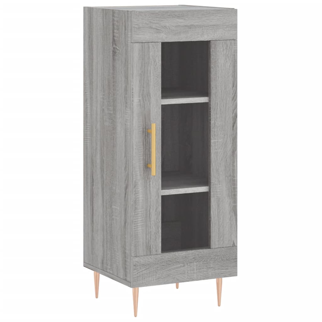 Hoge kast 34,5x34x180 cm bewerkt hout grijs sonoma eikenkleurig is nu te koop bij PeponiXL, paradijselijk wonen!