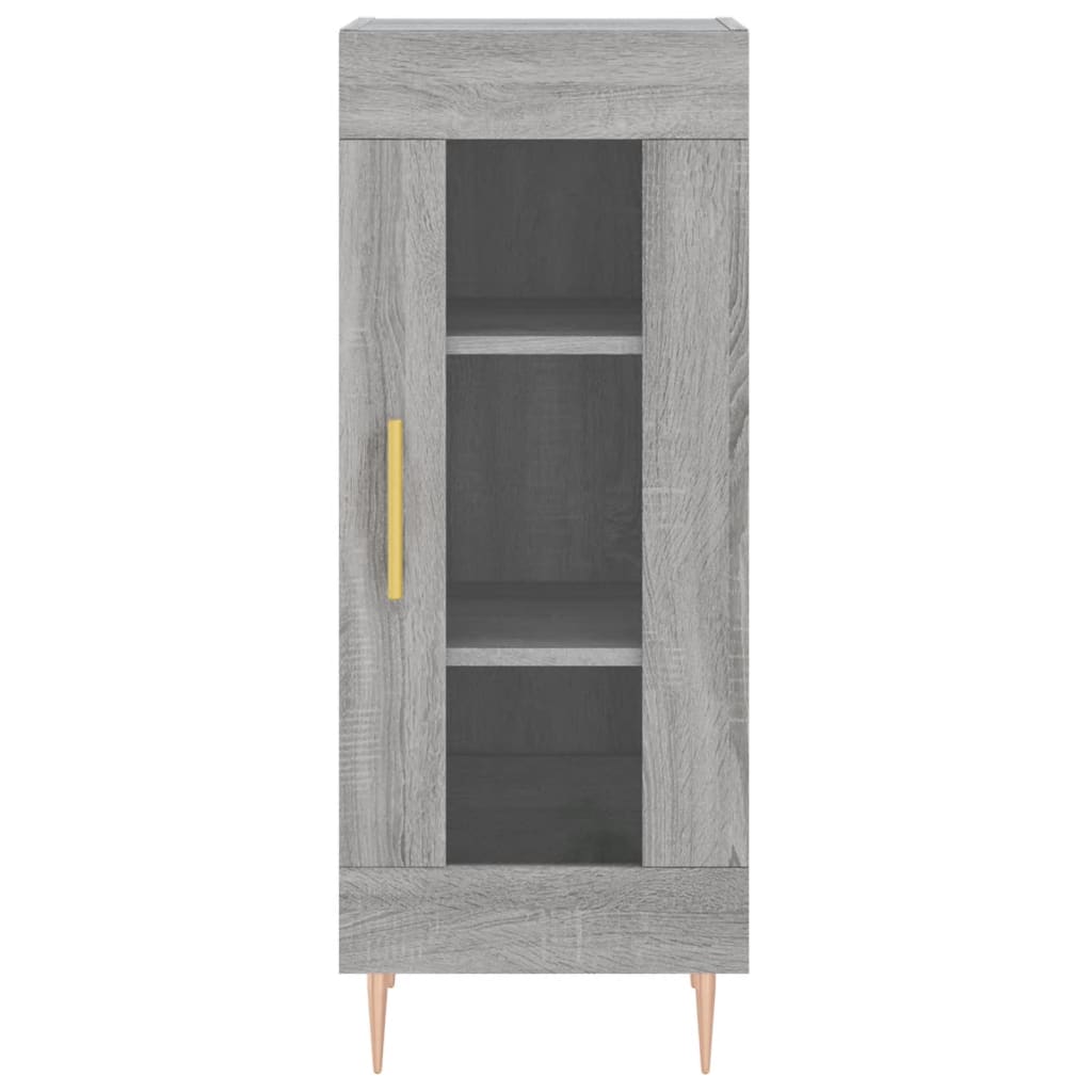 Hoge kast 34,5x34x180 cm bewerkt hout grijs sonoma eikenkleurig is nu te koop bij PeponiXL, paradijselijk wonen!