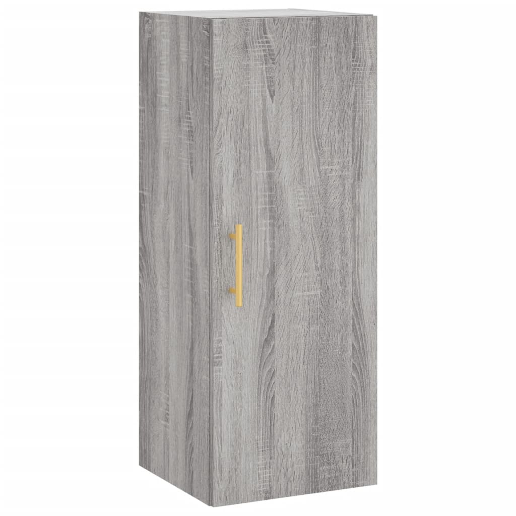 Hoge kast 34,5x34x180 cm bewerkt hout grijs sonoma eikenkleurig is nu te koop bij PeponiXL, paradijselijk wonen!
