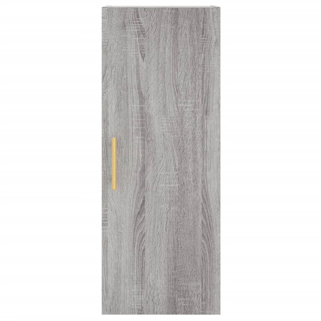 Hoge kast 34,5x34x180 cm bewerkt hout grijs sonoma eikenkleurig is nu te koop bij PeponiXL, paradijselijk wonen!