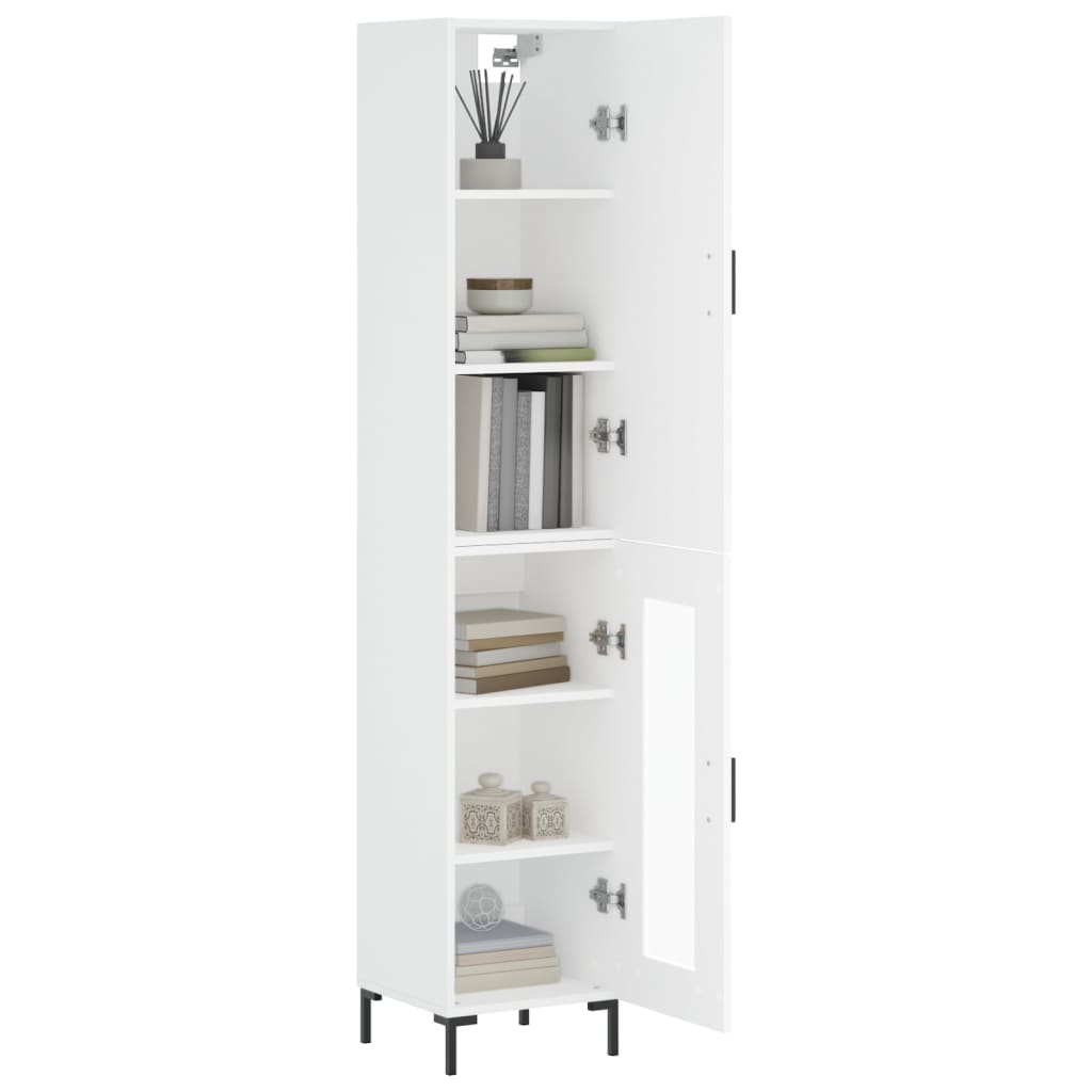 Hoge kast 34,5x34x180 cm bewerkt hout wit is nu te koop bij PeponiXL, paradijselijk wonen!