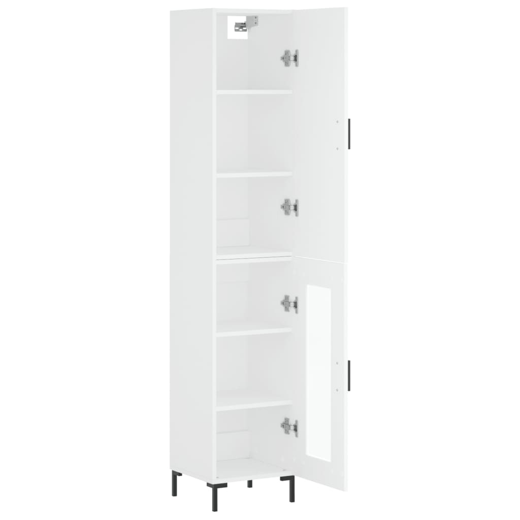 Hoge kast 34,5x34x180 cm bewerkt hout wit is nu te koop bij PeponiXL, paradijselijk wonen!