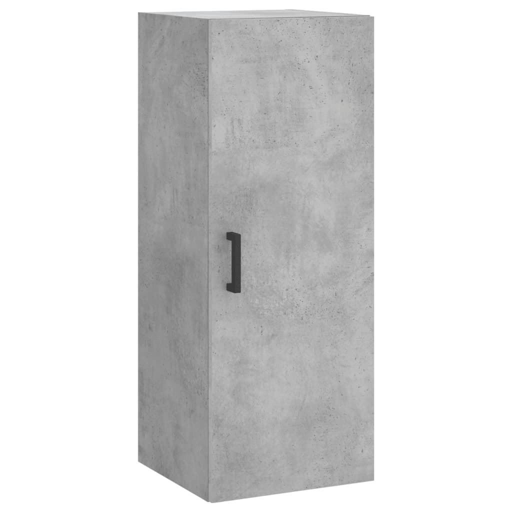 Hoge kast 34,5x34x180 cm bewerkt hout betongrijs is nu te koop bij PeponiXL, paradijselijk wonen!