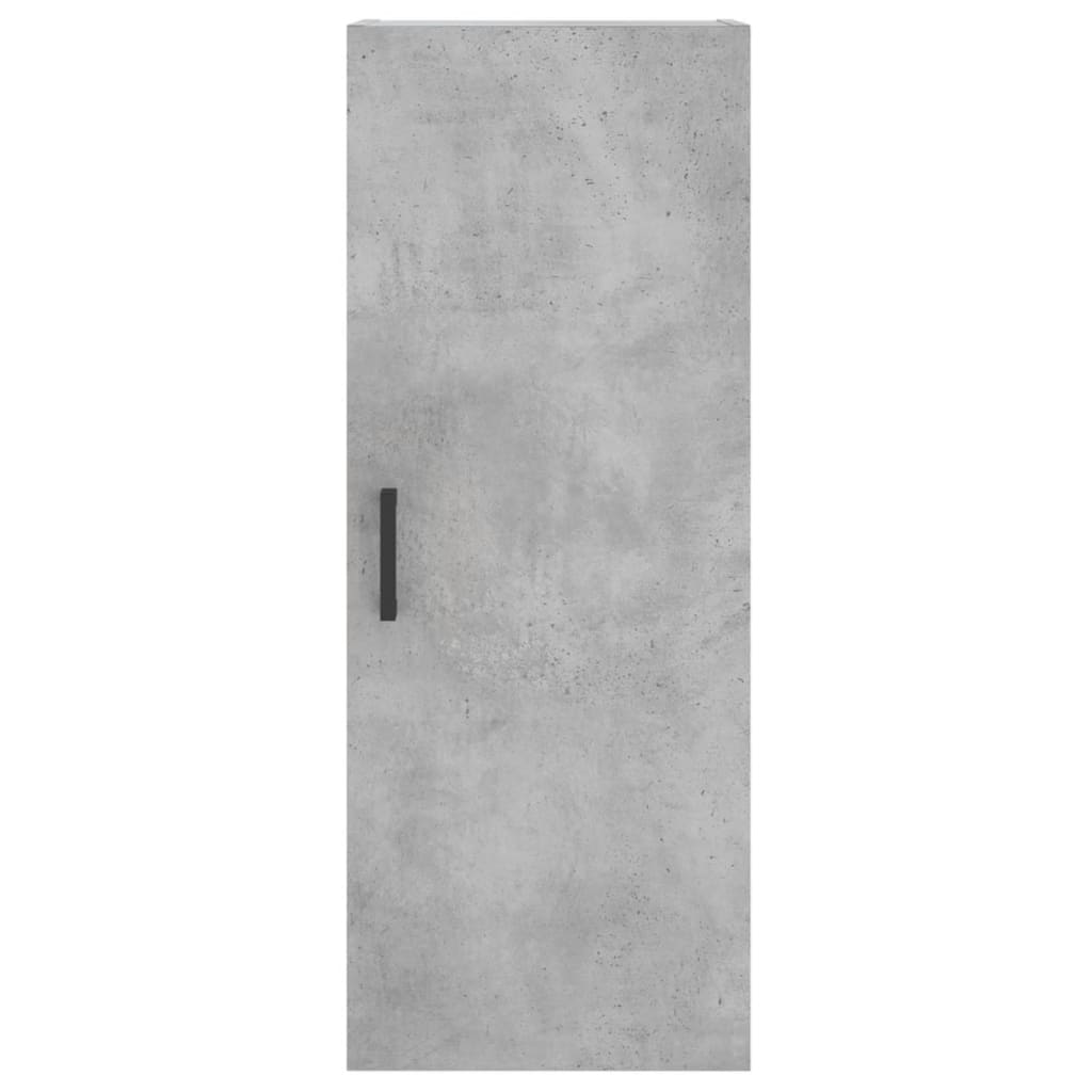 Hoge kast 34,5x34x180 cm bewerkt hout betongrijs is nu te koop bij PeponiXL, paradijselijk wonen!