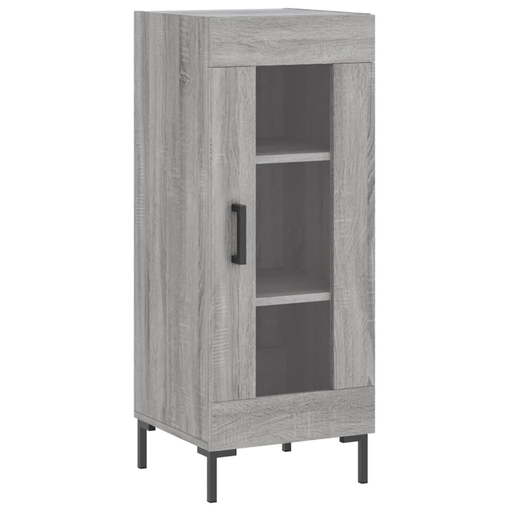 Hoge kast 34,5x34x180 cm bewerkt hout grijs sonoma eikenkleurig is nu te koop bij PeponiXL, paradijselijk wonen!