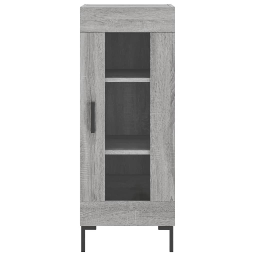 Hoge kast 34,5x34x180 cm bewerkt hout grijs sonoma eikenkleurig is nu te koop bij PeponiXL, paradijselijk wonen!