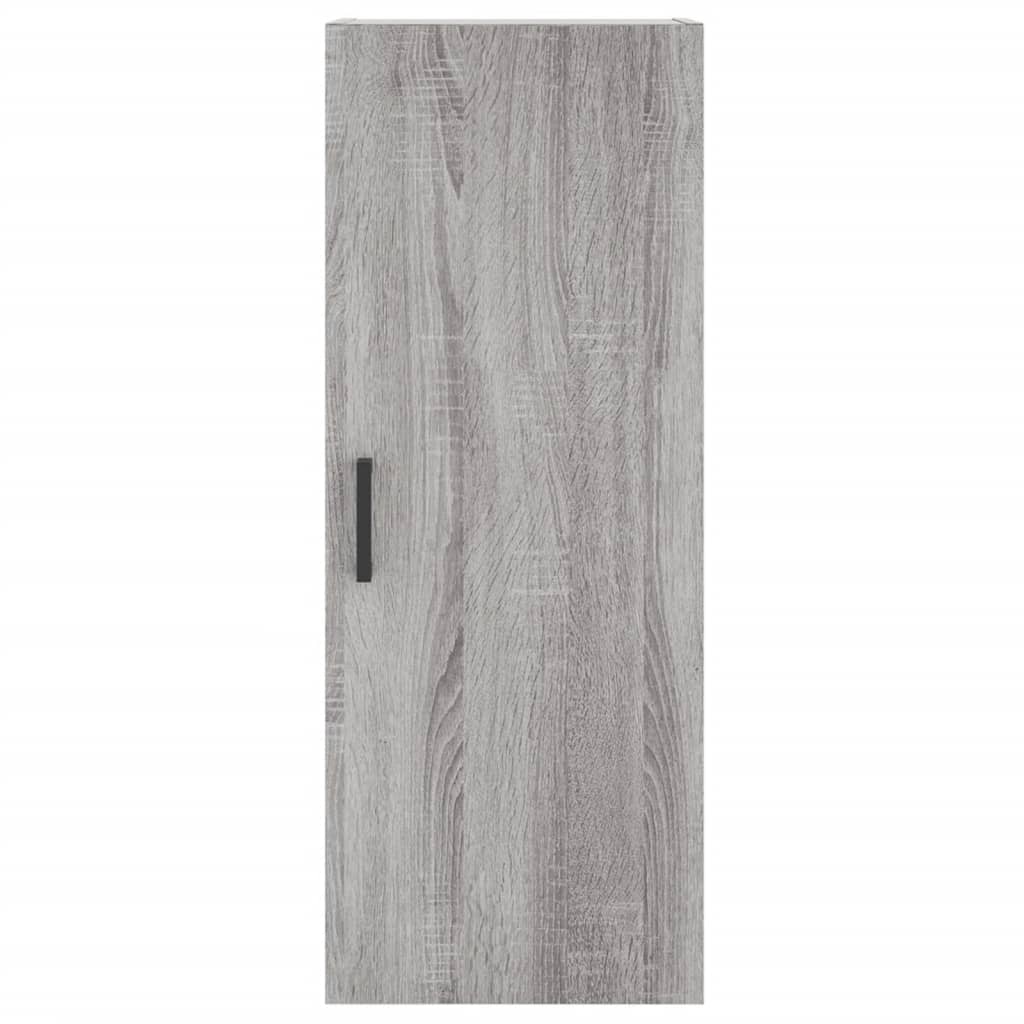 Hoge kast 34,5x34x180 cm bewerkt hout grijs sonoma eikenkleurig is nu te koop bij PeponiXL, paradijselijk wonen!