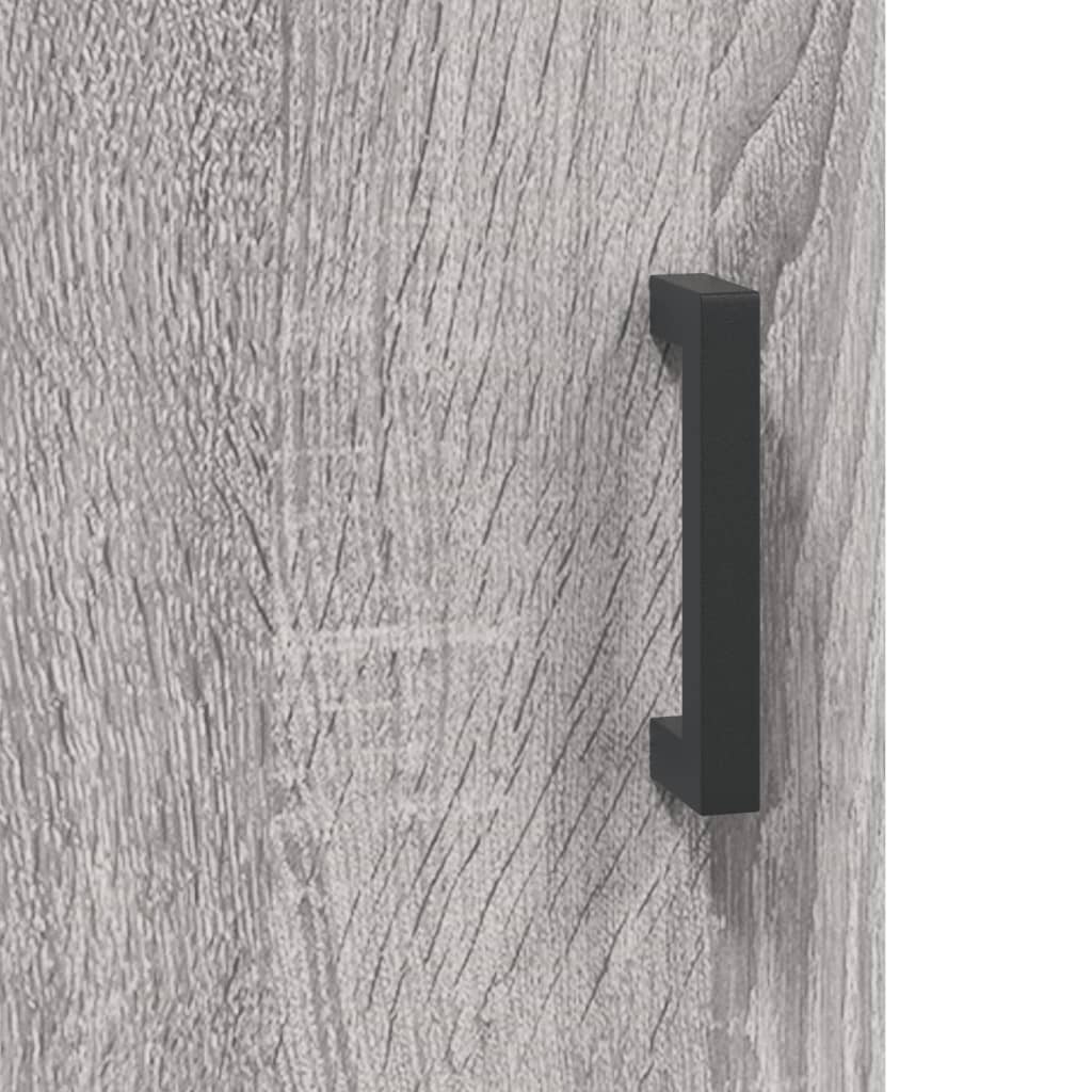 Hoge kast 34,5x34x180 cm bewerkt hout grijs sonoma eikenkleurig is nu te koop bij PeponiXL, paradijselijk wonen!