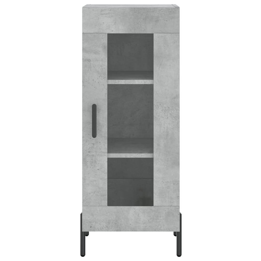 Hoge kast 34,5x34x180 cm bewerkt hout betongrijs is nu te koop bij PeponiXL, paradijselijk wonen!