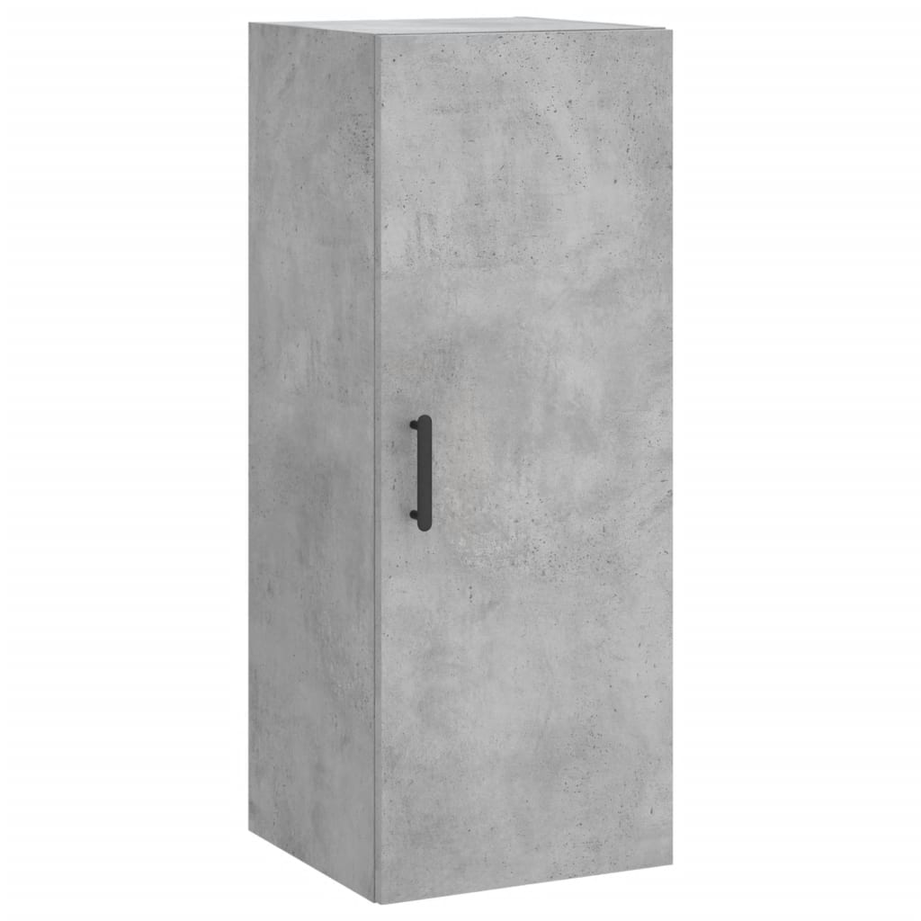 Hoge kast 34,5x34x180 cm bewerkt hout betongrijs is nu te koop bij PeponiXL, paradijselijk wonen!