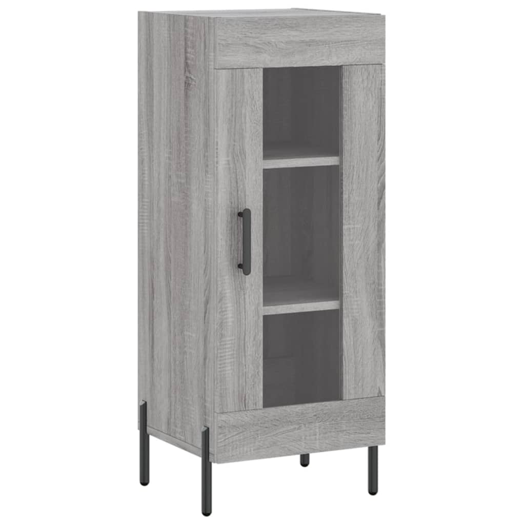 Hoge kast 34,5x34x180 cm bewerkt hout grijs sonoma eikenkleurig is nu te koop bij PeponiXL, paradijselijk wonen!