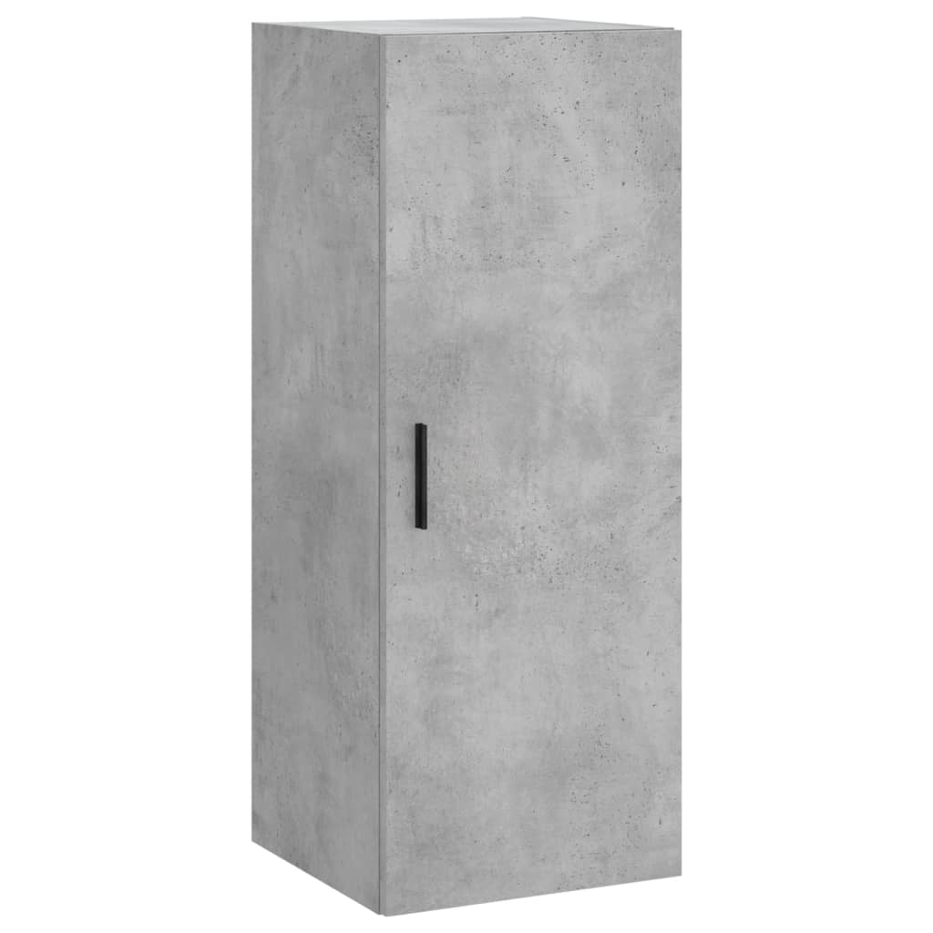 Hoge kast 34,5x34x180 cm bewerkt hout betongrijs is nu te koop bij PeponiXL, paradijselijk wonen!