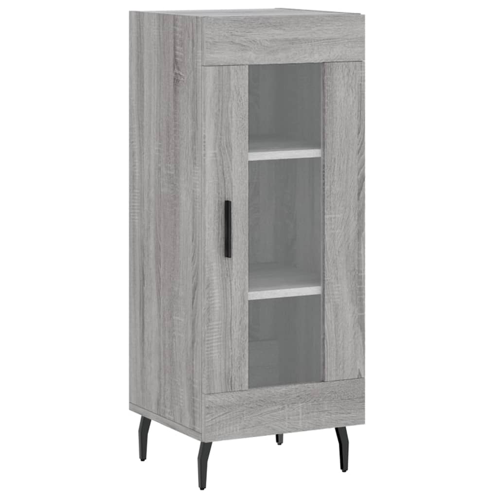 Hoge kast 34,5x34x180 cm bewerkt hout grijs sonoma eikenkleurig is nu te koop bij PeponiXL, paradijselijk wonen!