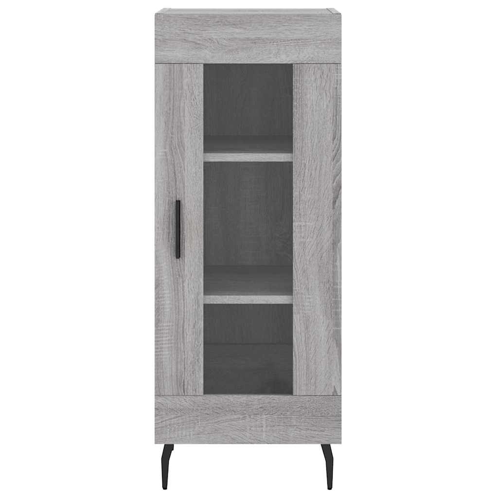 Hoge kast 34,5x34x180 cm bewerkt hout grijs sonoma eikenkleurig is nu te koop bij PeponiXL, paradijselijk wonen!
