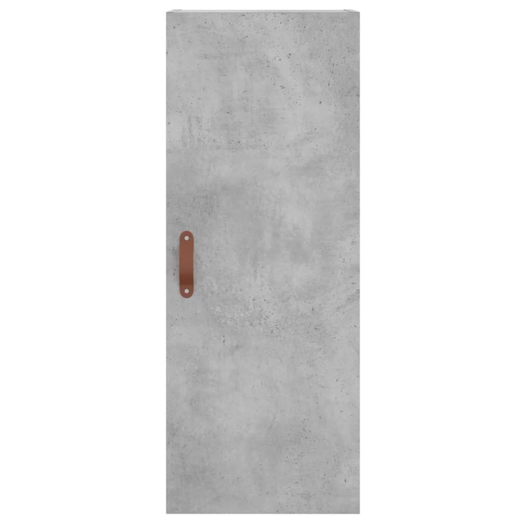 Hoge kast 34,5x34x180 cm bewerkt hout betongrijs is nu te koop bij PeponiXL, paradijselijk wonen!