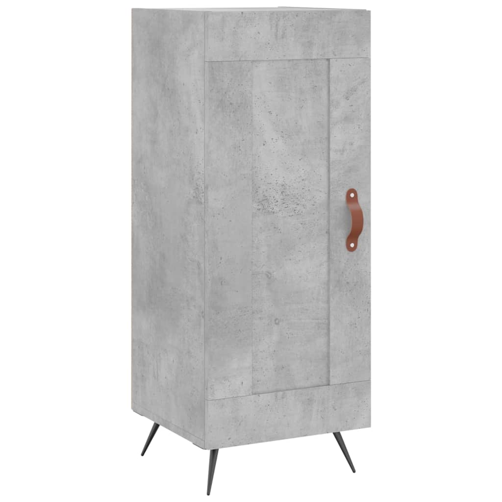 Hoge kast 34,5x34x180 cm bewerkt hout betongrijs is nu te koop bij PeponiXL, paradijselijk wonen!
