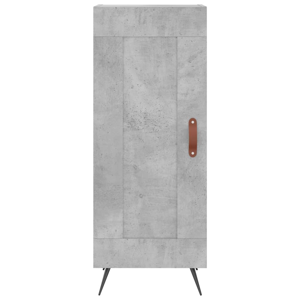 Hoge kast 34,5x34x180 cm bewerkt hout betongrijs is nu te koop bij PeponiXL, paradijselijk wonen!