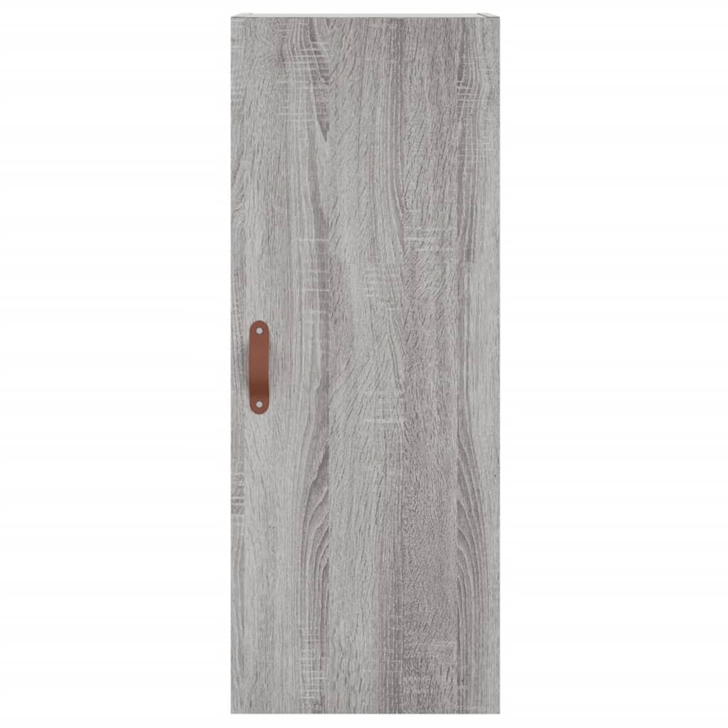 Hoge kast 34,5x34x180 cm bewerkt hout grijs sonoma eikenkleurig is nu te koop bij PeponiXL, paradijselijk wonen!