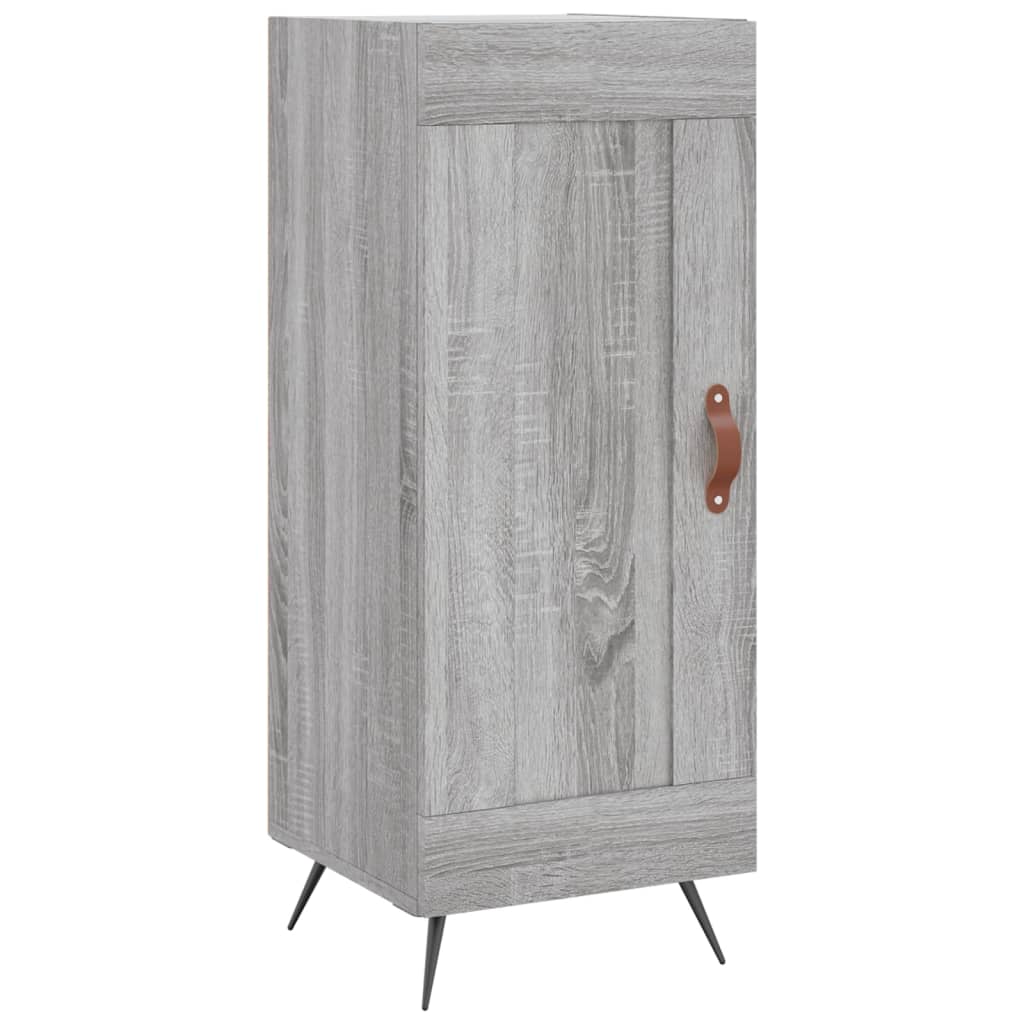 Hoge kast 34,5x34x180 cm bewerkt hout grijs sonoma eikenkleurig is nu te koop bij PeponiXL, paradijselijk wonen!