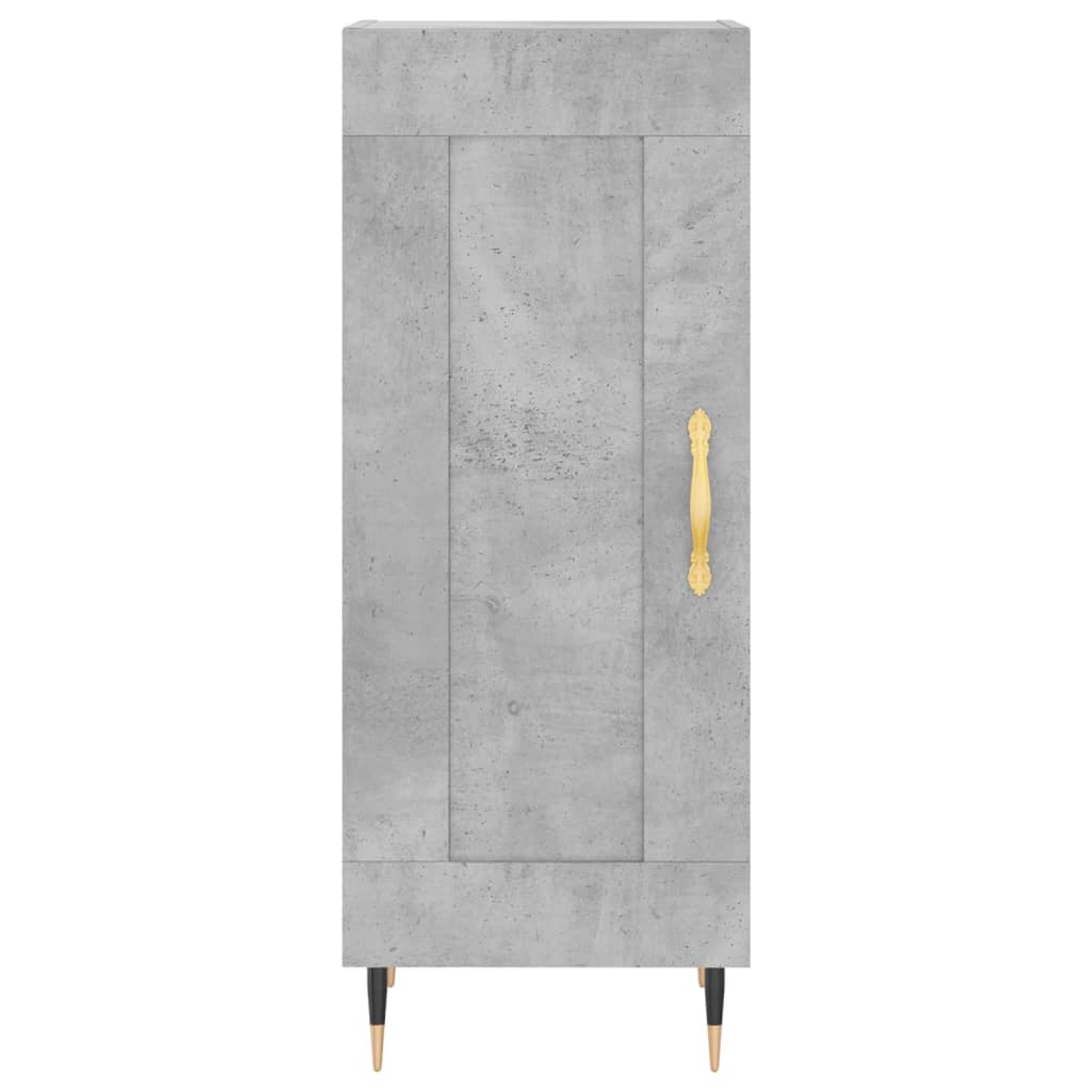 Hoge kast 34,5x34x180 cm bewerkt hout betongrijs is nu te koop bij PeponiXL, paradijselijk wonen!
