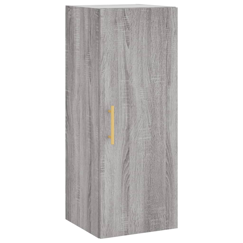Hoge kast 34,5x34x180 cm bewerkt hout grijs sonoma eikenkleurig is nu te koop bij PeponiXL, paradijselijk wonen!