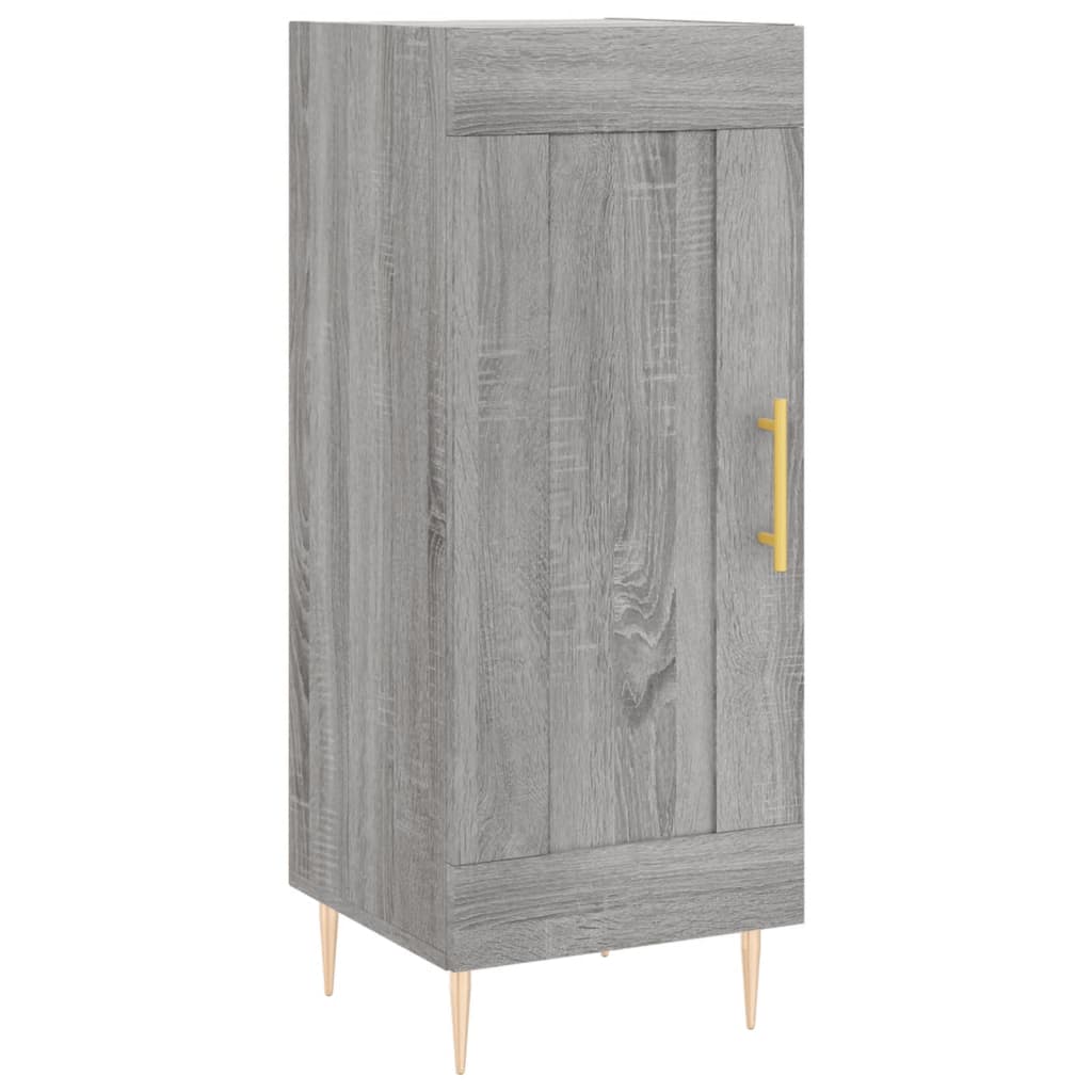 Hoge kast 34,5x34x180 cm bewerkt hout grijs sonoma eikenkleurig is nu te koop bij PeponiXL, paradijselijk wonen!