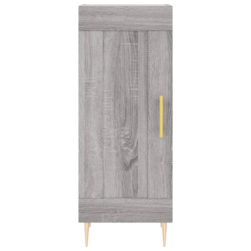 Hoge kast 34,5x34x180 cm bewerkt hout grijs sonoma eikenkleurig is nu te koop bij PeponiXL, paradijselijk wonen!