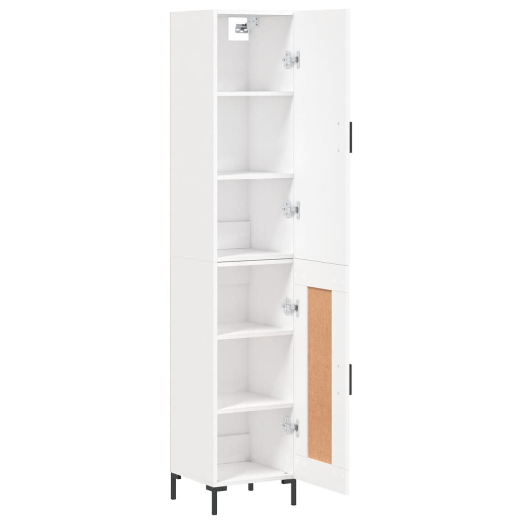 Hoge kast 34,5x34x180 cm bewerkt hout wit is nu te koop bij PeponiXL, paradijselijk wonen!