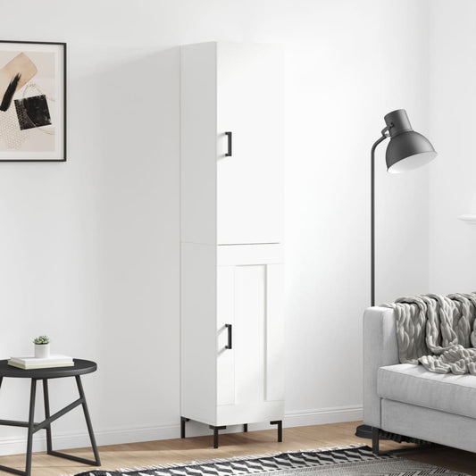 Hoge kast 34,5x34x180 cm bewerkt hout wit is nu te koop bij PeponiXL, paradijselijk wonen!