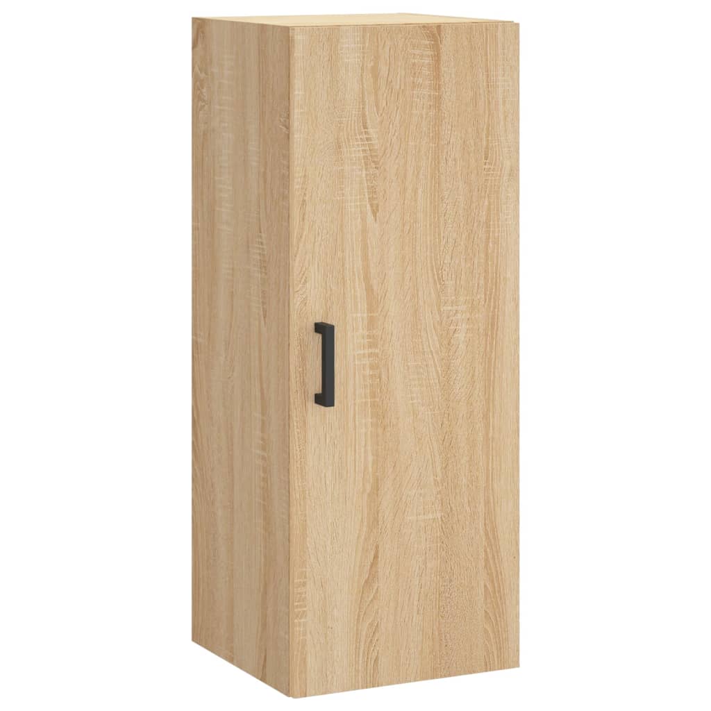Hoge kast 34,5x34x180 cm bewerkt hout sonoma eikenkleurig is nu te koop bij PeponiXL, paradijselijk wonen!
