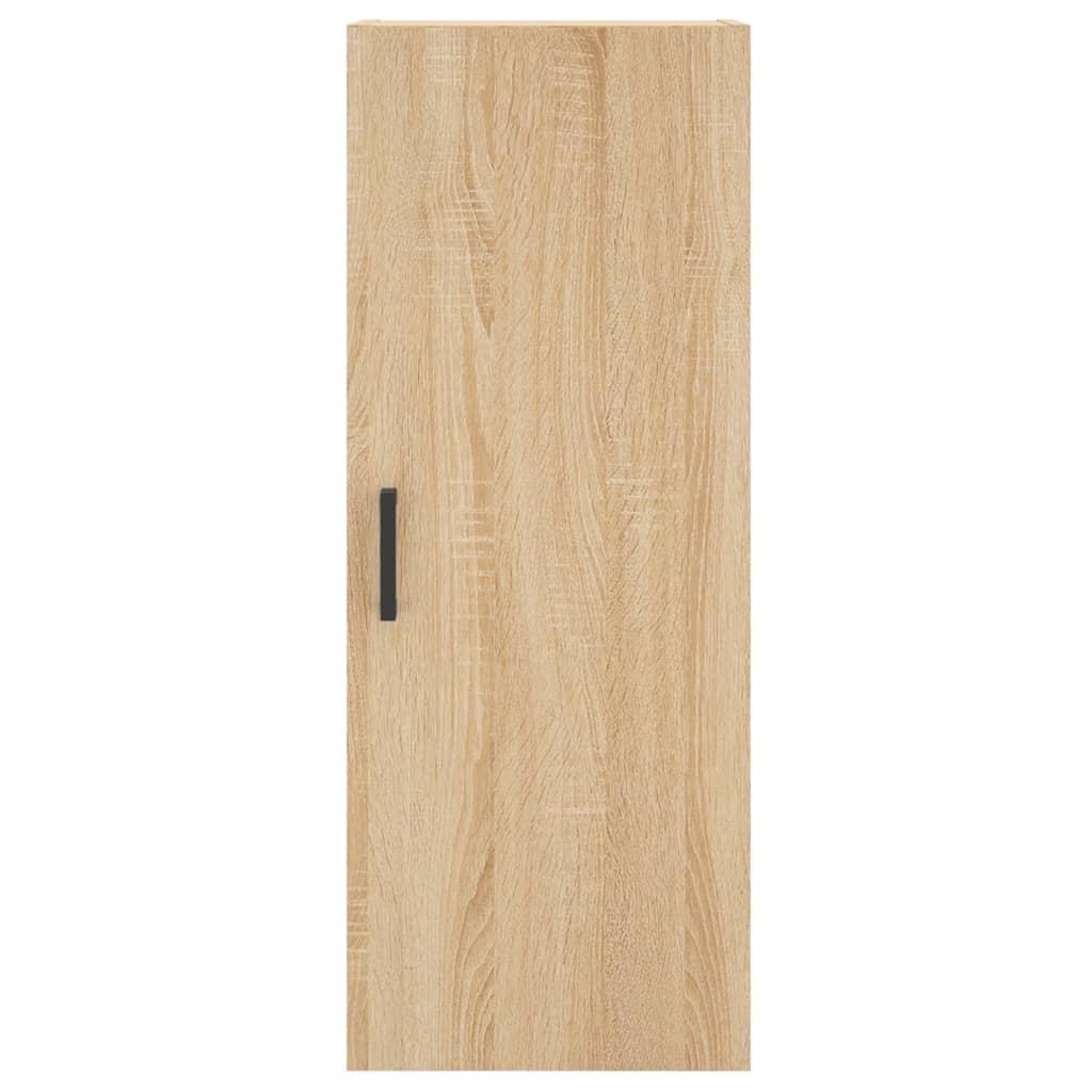 Hoge kast 34,5x34x180 cm bewerkt hout sonoma eikenkleurig is nu te koop bij PeponiXL, paradijselijk wonen!