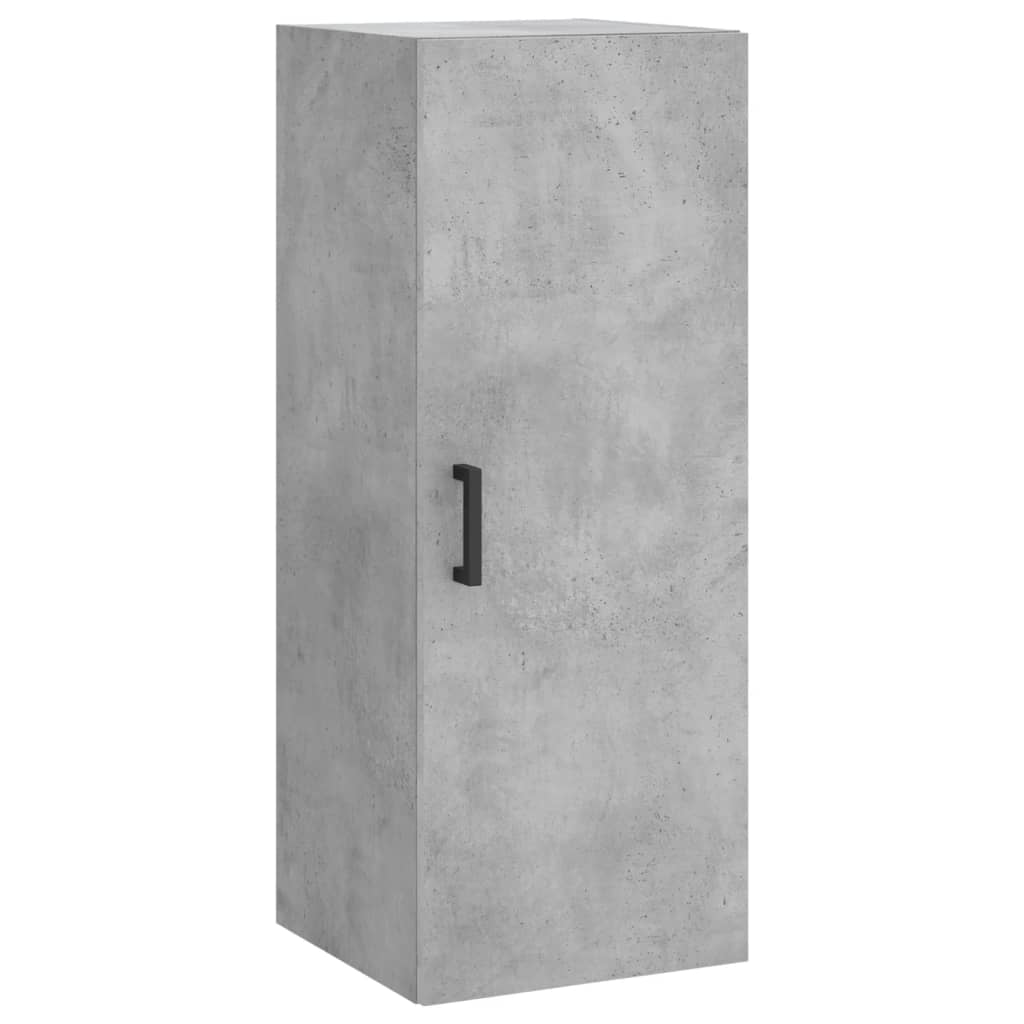 Hoge kast 34,5x34x180 cm bewerkt hout betongrijs is nu te koop bij PeponiXL, paradijselijk wonen!
