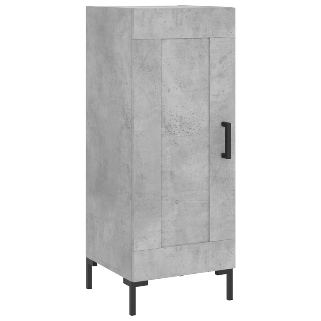 Hoge kast 34,5x34x180 cm bewerkt hout betongrijs is nu te koop bij PeponiXL, paradijselijk wonen!