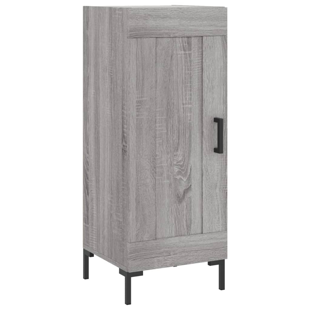 Hoge kast 34,5x34x180 cm bewerkt hout grijs sonoma eikenkleurig is nu te koop bij PeponiXL, paradijselijk wonen!