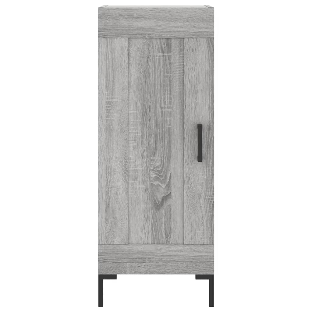 Hoge kast 34,5x34x180 cm bewerkt hout grijs sonoma eikenkleurig is nu te koop bij PeponiXL, paradijselijk wonen!
