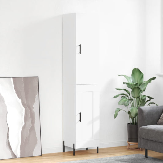 Hoge kast 34,5x34x180 cm bewerkt hout wit is nu te koop bij PeponiXL, paradijselijk wonen!