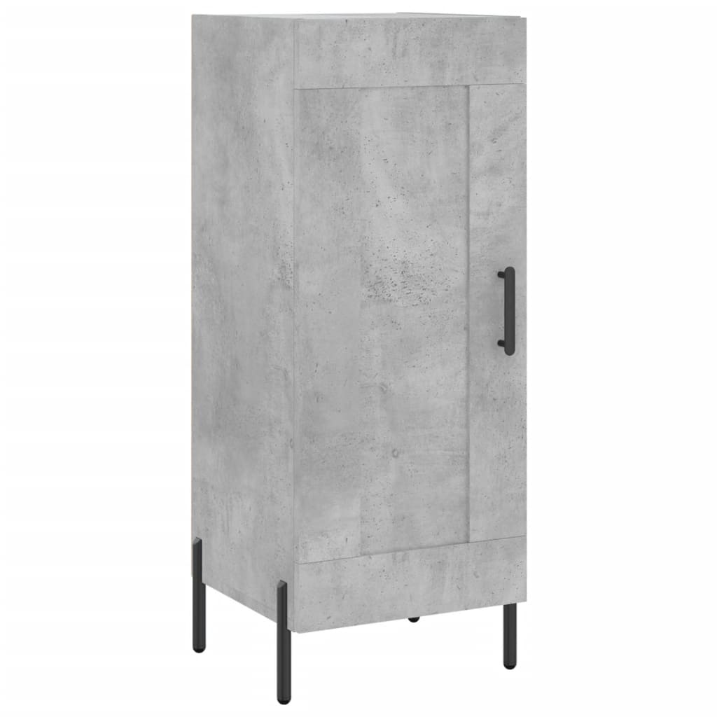 Hoge kast 34,5x34x180 cm bewerkt hout betongrijs is nu te koop bij PeponiXL, paradijselijk wonen!