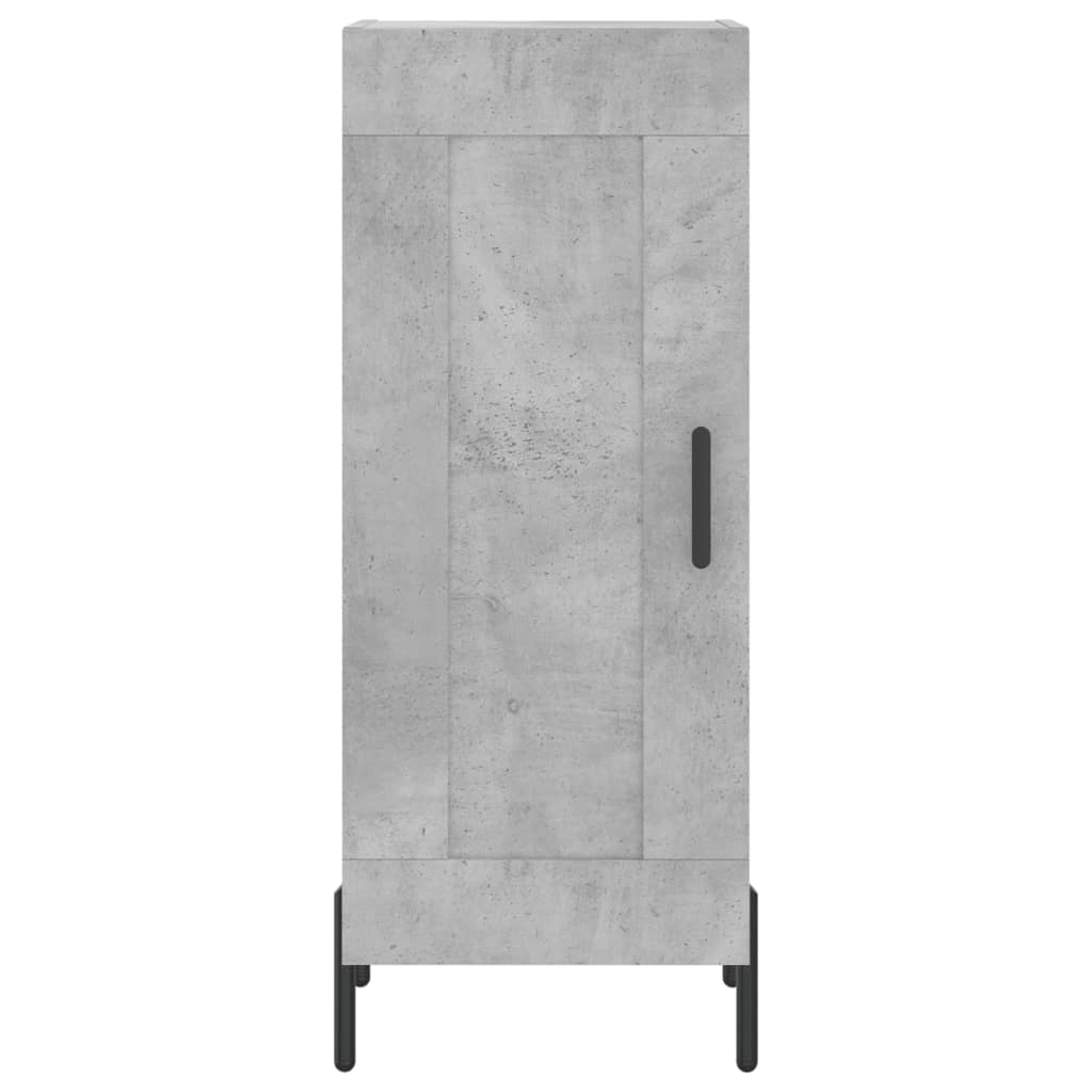 Hoge kast 34,5x34x180 cm bewerkt hout betongrijs is nu te koop bij PeponiXL, paradijselijk wonen!