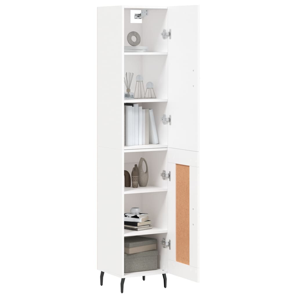 Hoge kast 34,5x34x180 cm bewerkt hout wit is nu te koop bij PeponiXL, paradijselijk wonen!