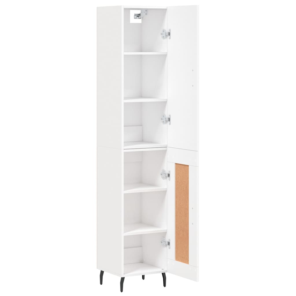 Hoge kast 34,5x34x180 cm bewerkt hout wit is nu te koop bij PeponiXL, paradijselijk wonen!