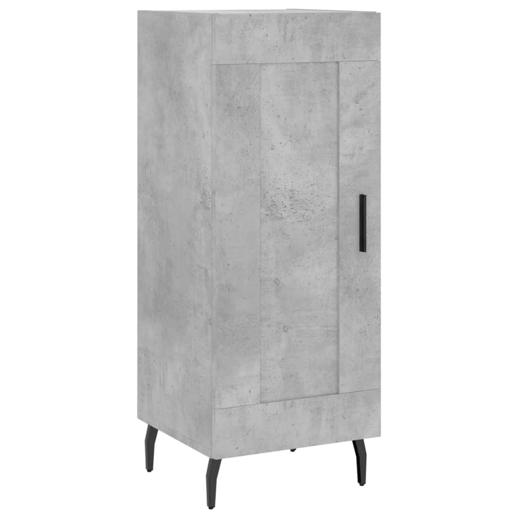 Hoge kast 34,5x34x180 cm bewerkt hout betongrijs is nu te koop bij PeponiXL, paradijselijk wonen!