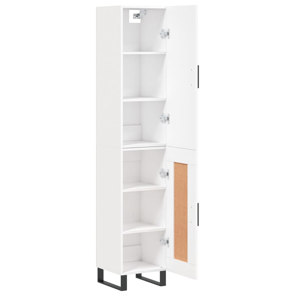 Hoge kast 34,5x34x180 cm bewerkt hout wit is nu te koop bij PeponiXL, paradijselijk wonen!