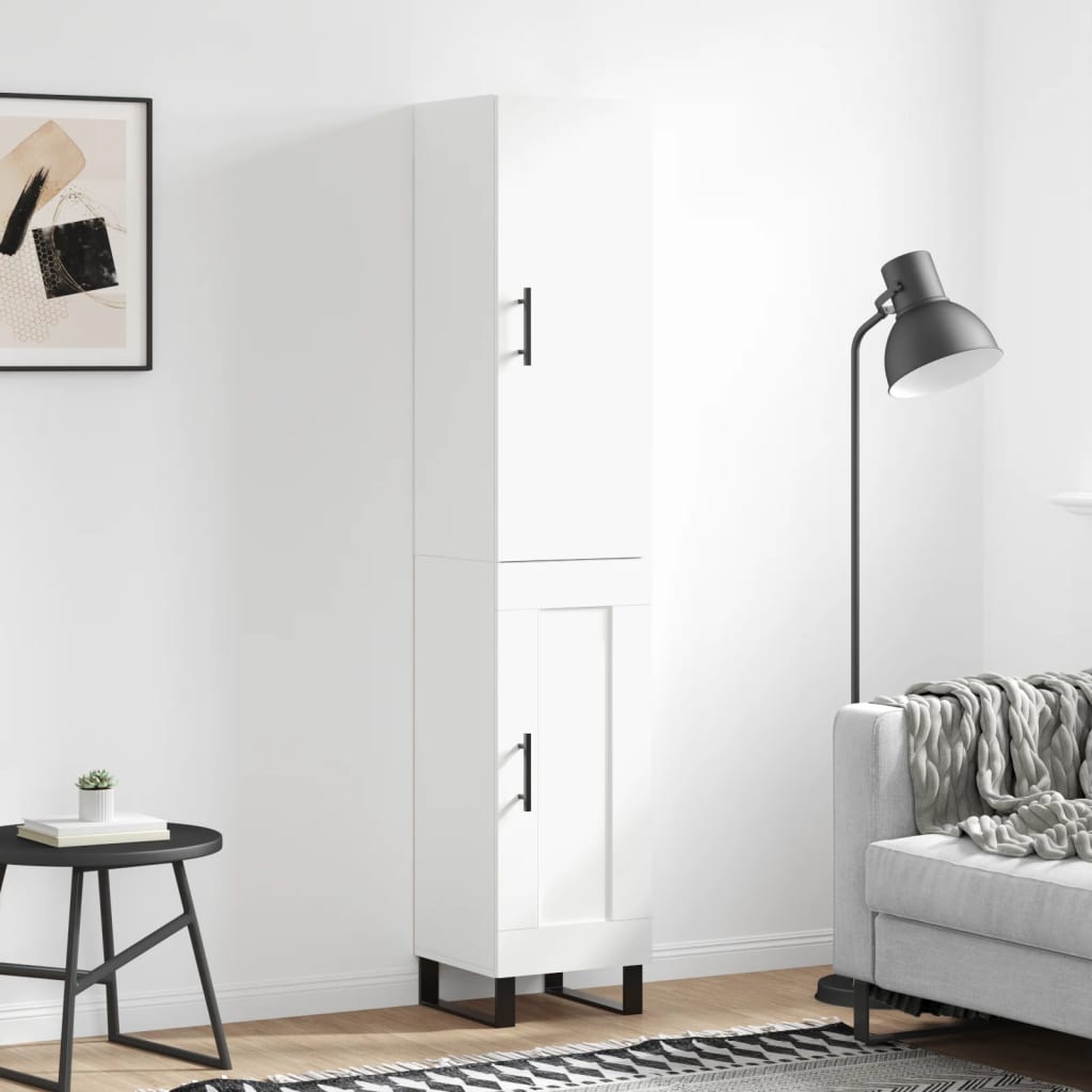 Hoge kast 34,5x34x180 cm bewerkt hout wit is nu te koop bij PeponiXL, paradijselijk wonen!