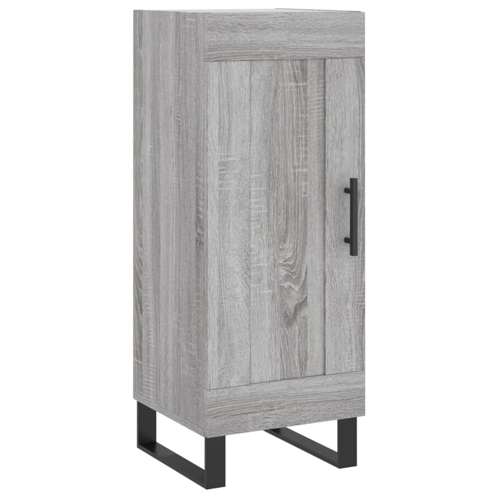 Hoge kast 34,5x34x180 cm bewerkt hout grijs sonoma eikenkleurig is nu te koop bij PeponiXL, paradijselijk wonen!