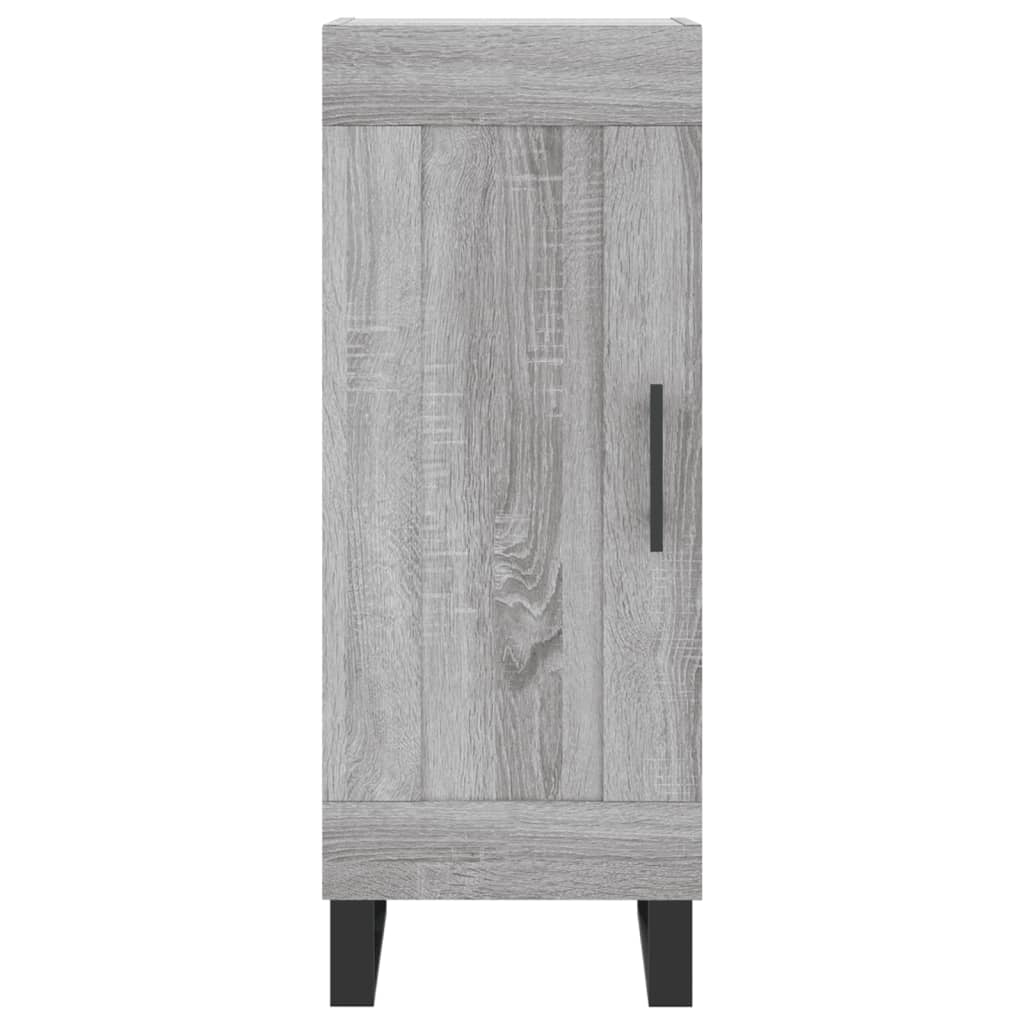 Hoge kast 34,5x34x180 cm bewerkt hout grijs sonoma eikenkleurig is nu te koop bij PeponiXL, paradijselijk wonen!