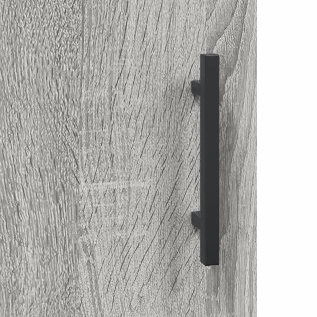Hoge kast 34,5x34x180 cm bewerkt hout grijs sonoma eikenkleurig is nu te koop bij PeponiXL, paradijselijk wonen!