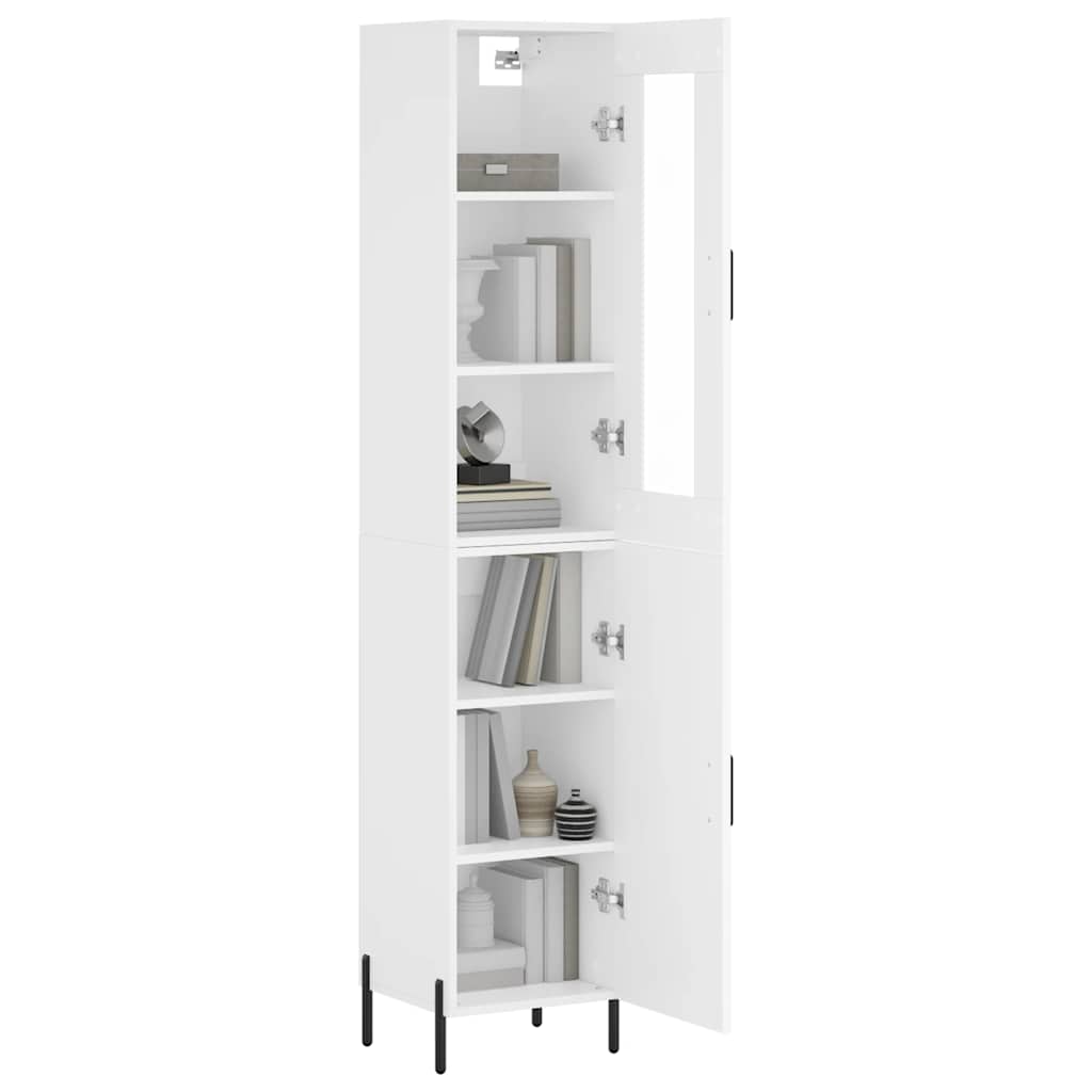 Hoge kast 34,5x34x180 cm bewerkt hout wit is nu te koop bij PeponiXL, paradijselijk wonen!